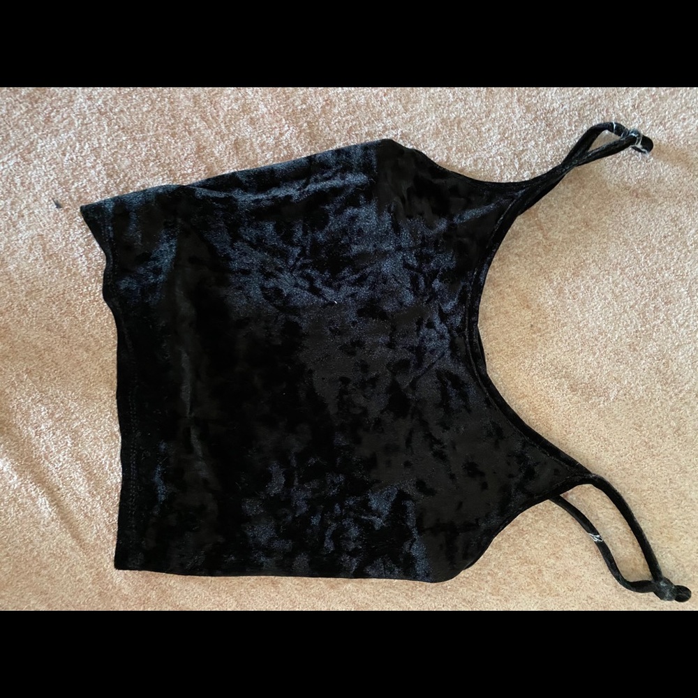 Velvet crop top